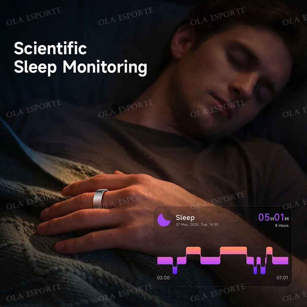 Ola Esporte Smart Ring Monitors Heart Rate Blood Oxygen And Sleep Data