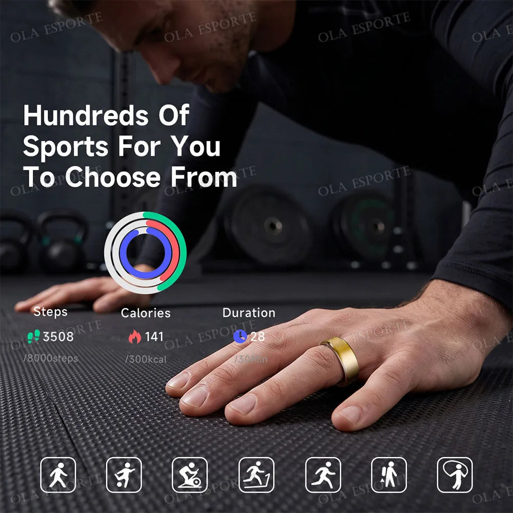 Ola Esporte Smart Ring Monitors Heart Rate Blood Oxygen And Sleep Data