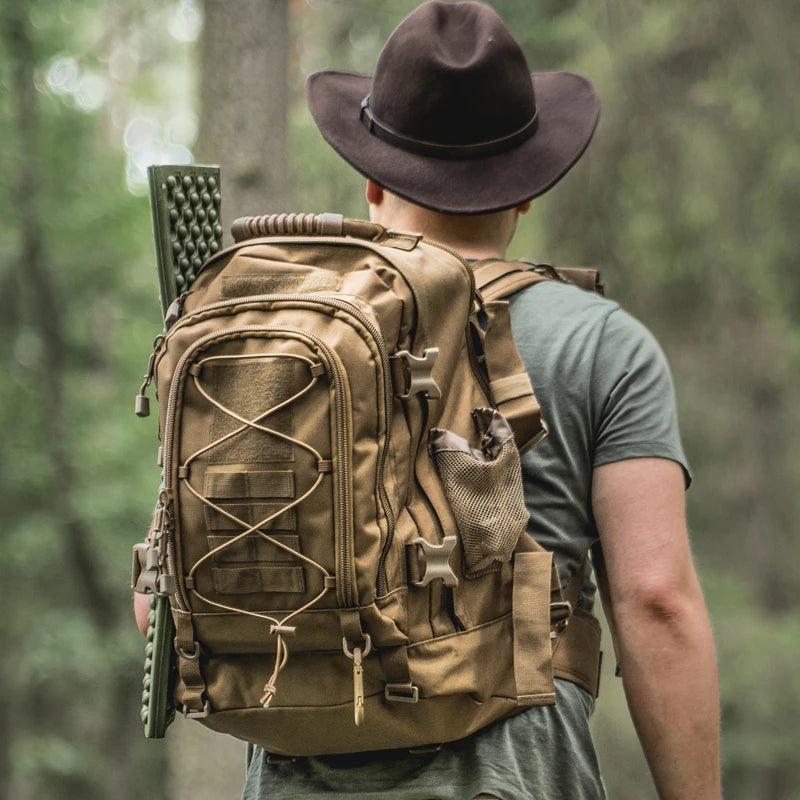 LQARMY Durable Nylon Tactical Backpack For Outdoor Hiking And Camping