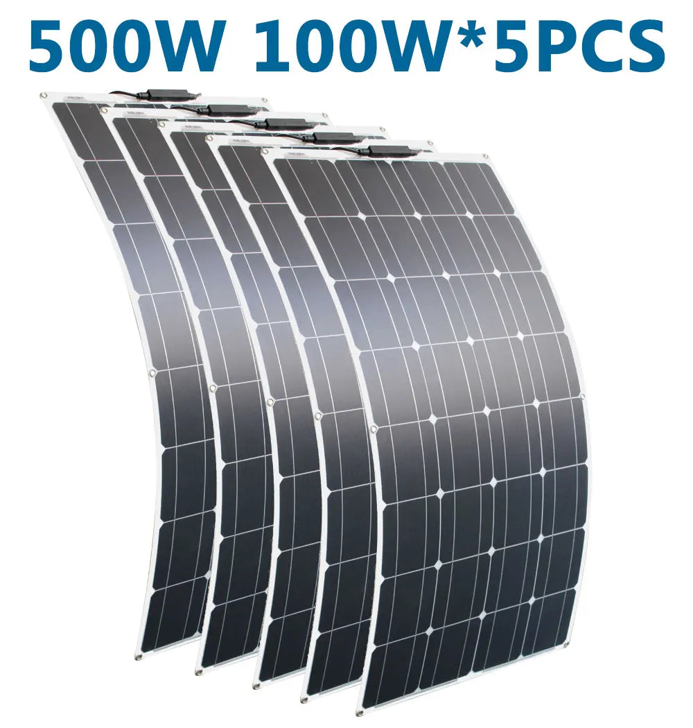 ASUNERGE Flexible Solar Panel for Campervan Battery Charging