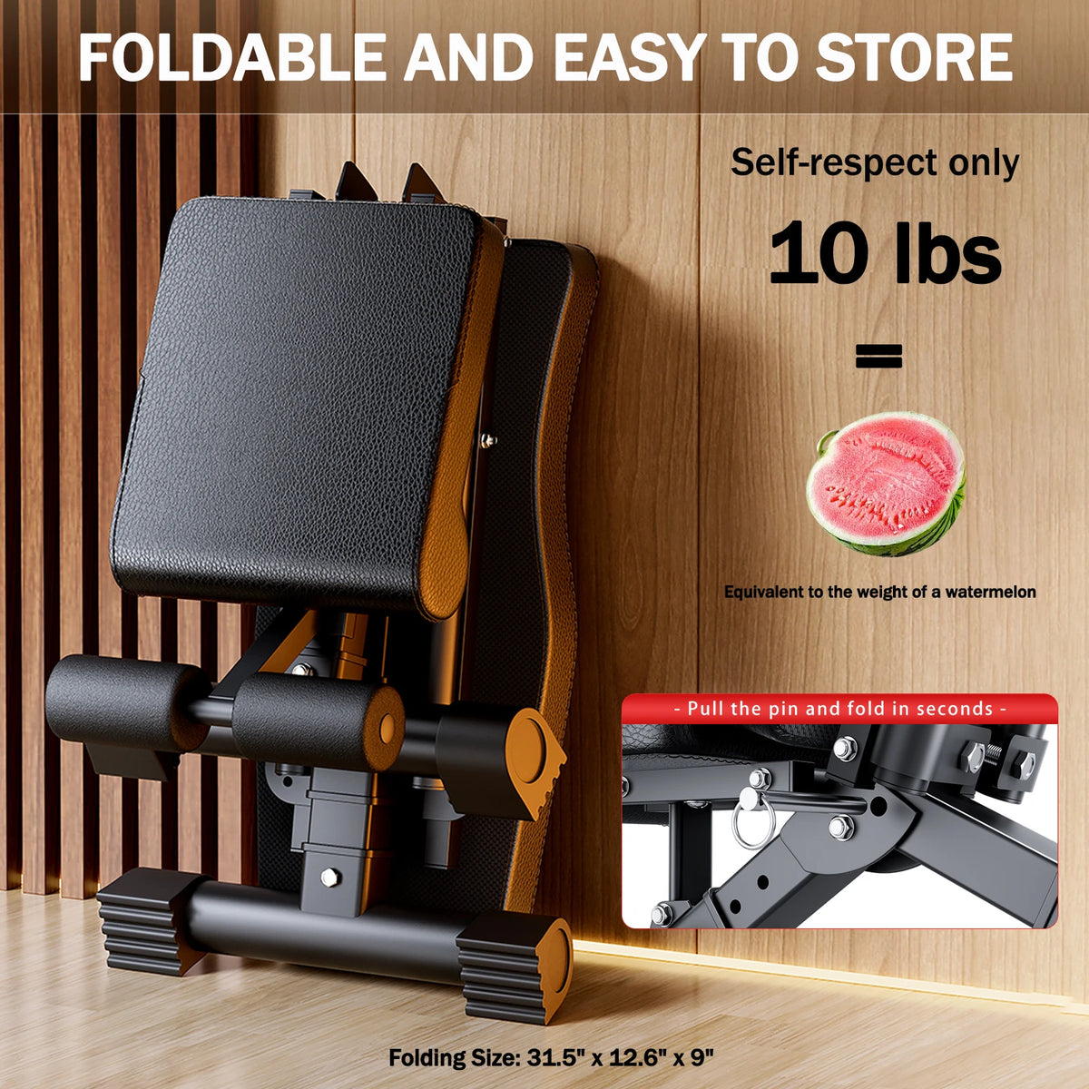 Adjustable Foldable Weight Bench for Full Body Strength Training Workout