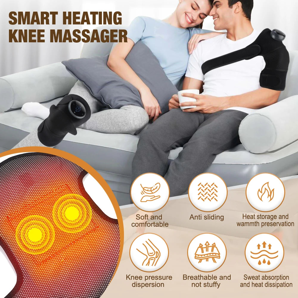 Hailicare Graphene Heated Knee Brace With Adjustable Massage