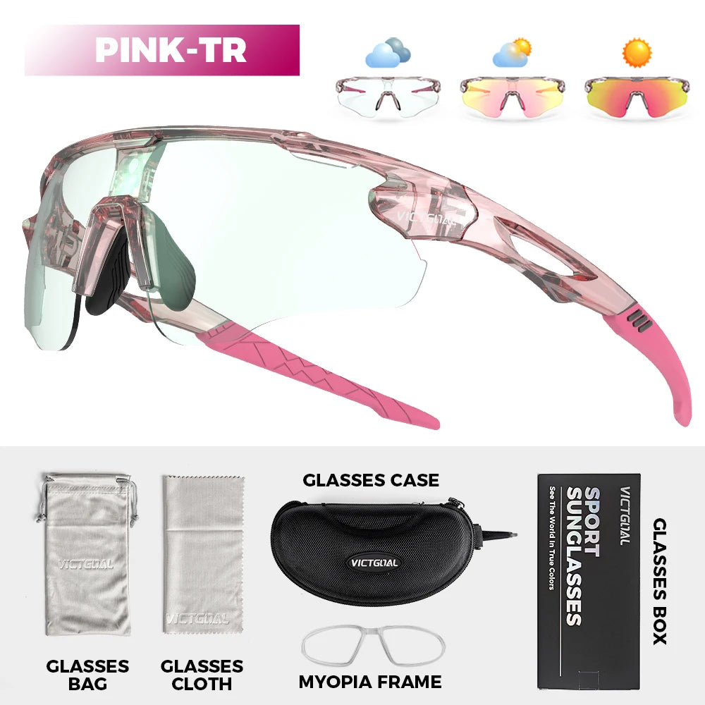 Victgoal Photochromic Cycling Sunglasses With UV400 Protection for Sports