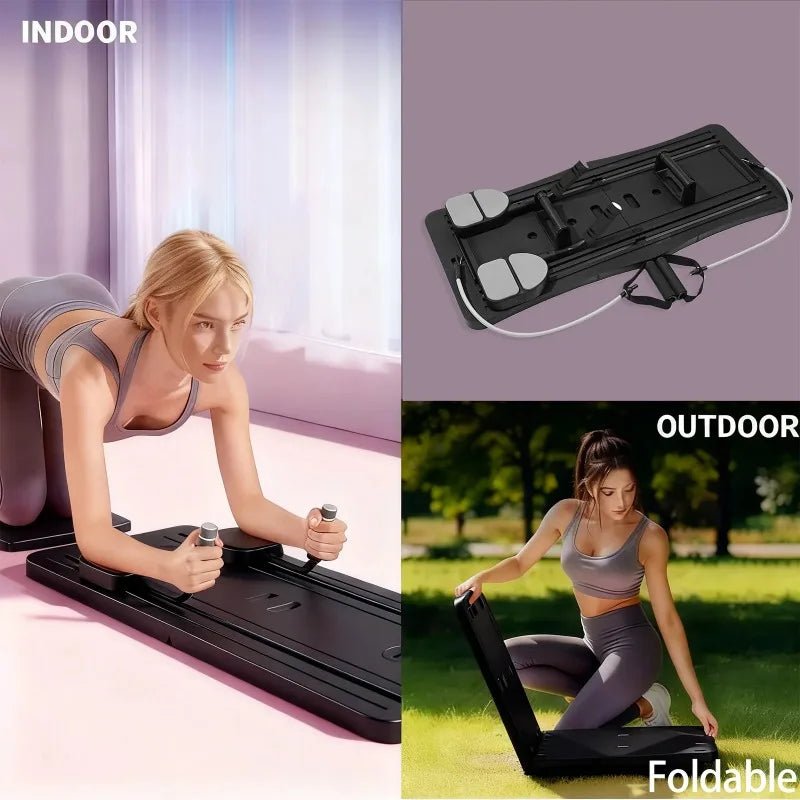 Foldable Home Workout Board With Core Trainer And Resistance Bands