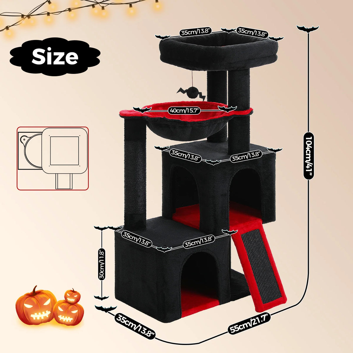 PAWZ Road Multi Level Cat Tower With Sisal Scratching Post