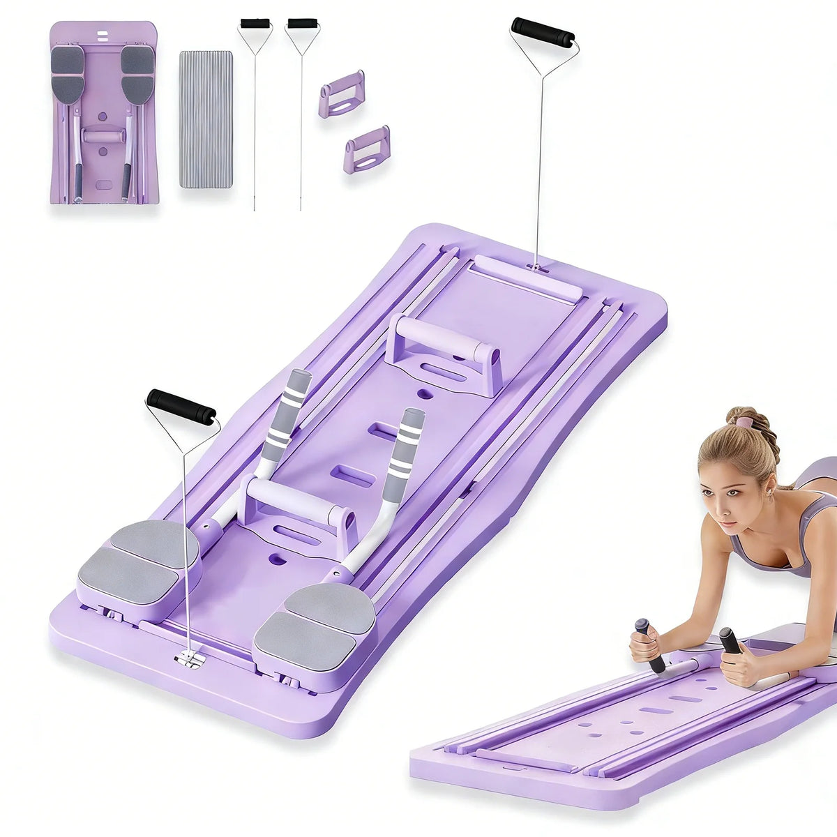 Foldable Home Workout Board With Core Trainer And Resistance Bands