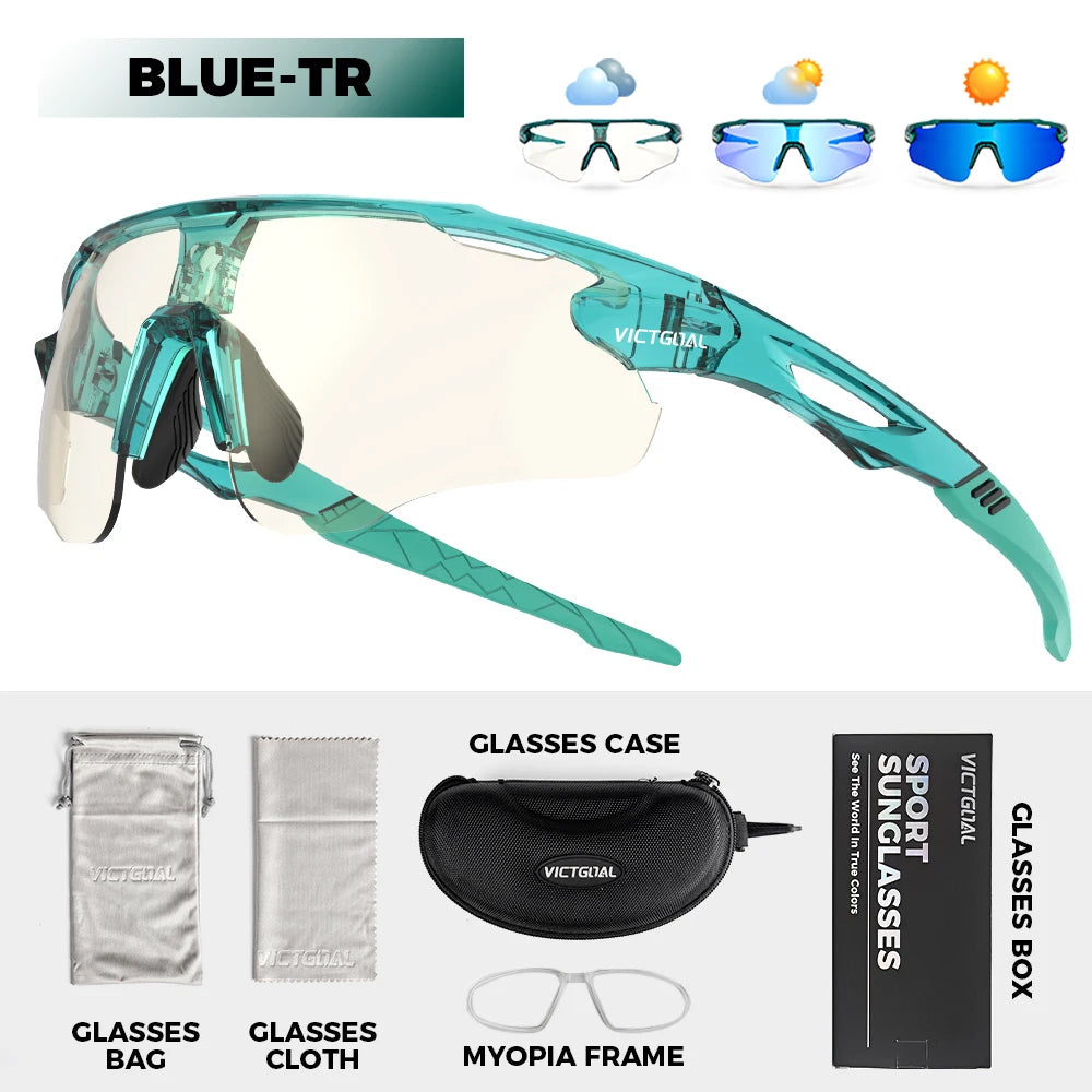 Victgoal Photochromic Cycling Sunglasses With UV400 Protection for Sports