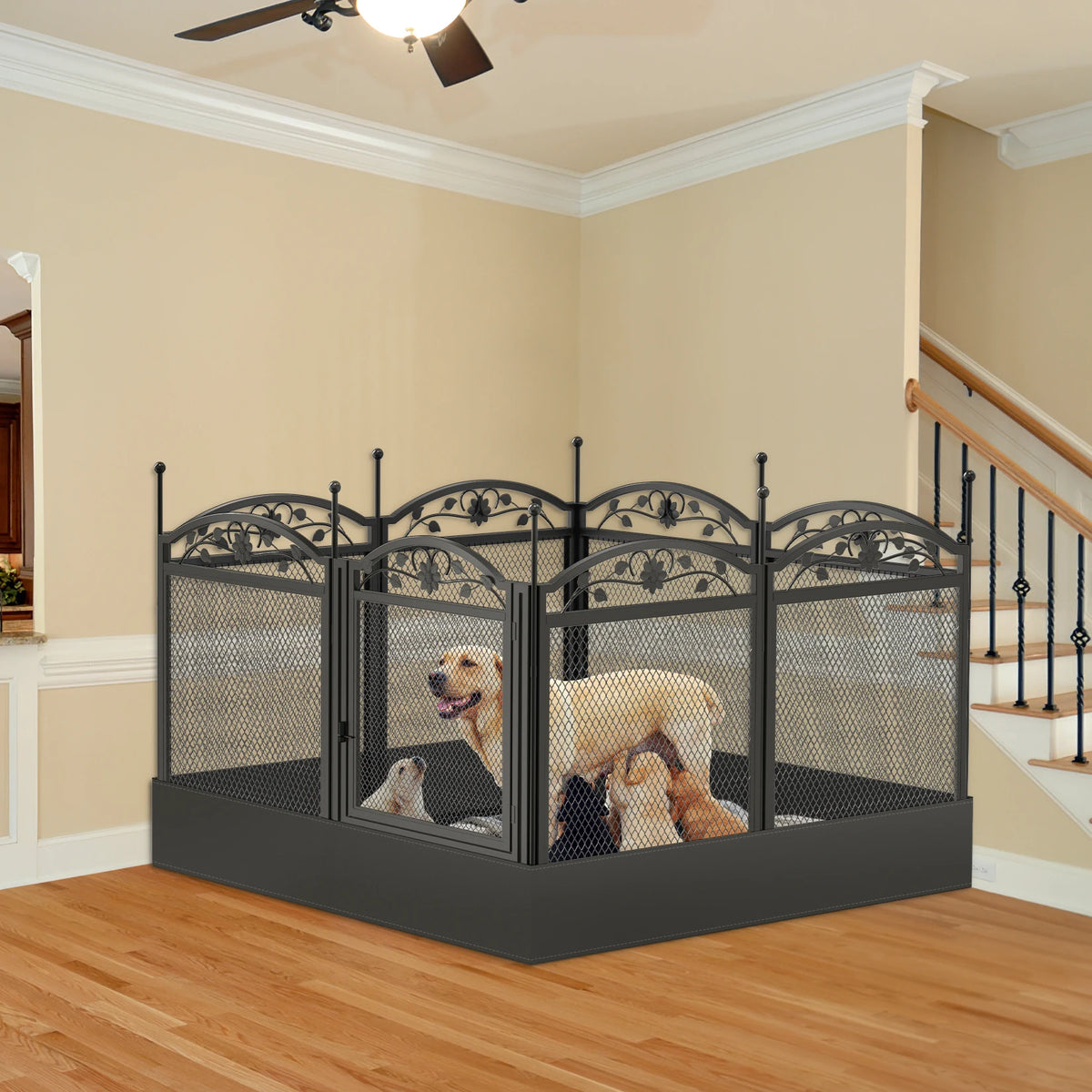 Bingopaw Heavy Duty Metal Dog Playpen Sturdy Durable Pet Enclosure