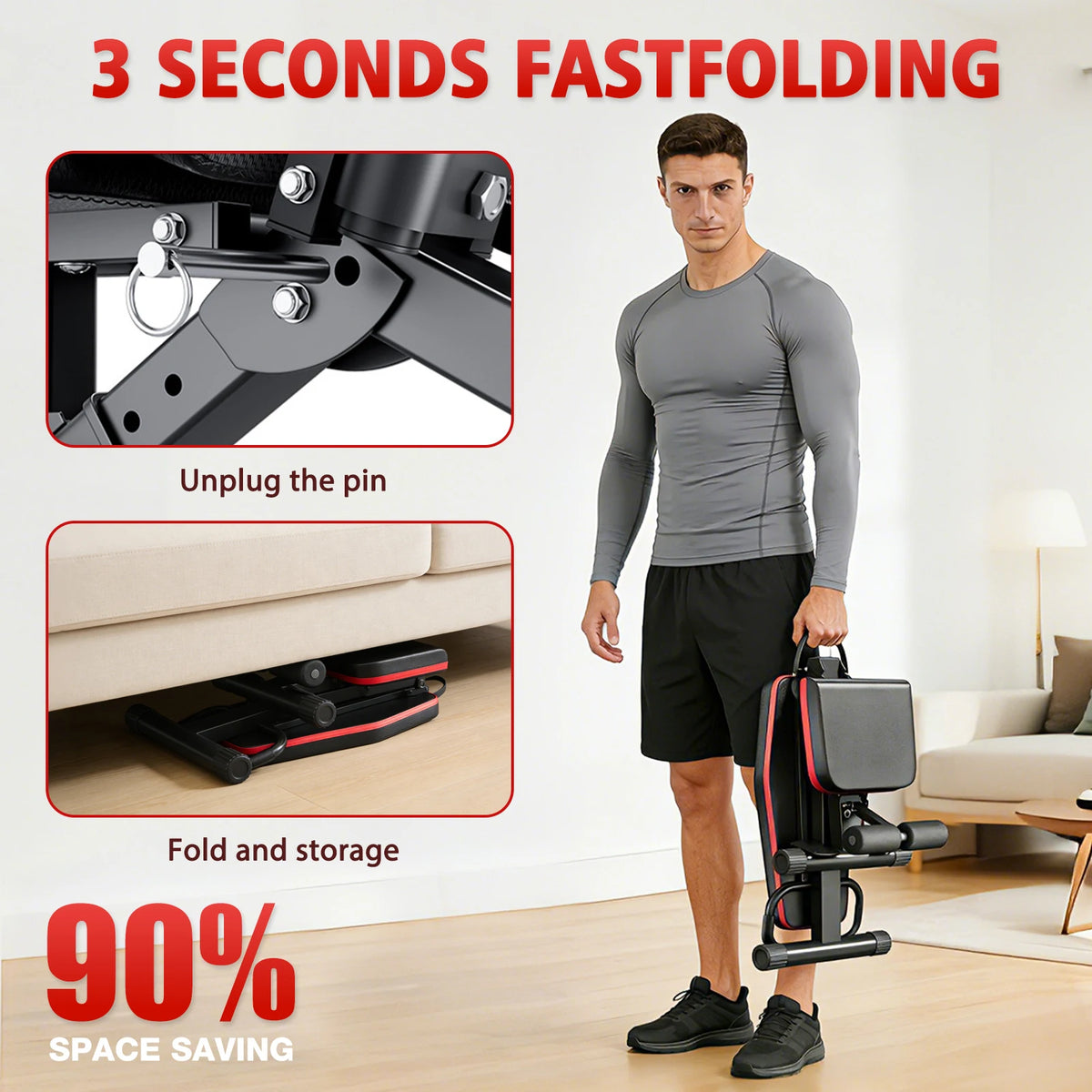 Pre Assembled Multi Functional Foldable Dumbbell Weight Bench