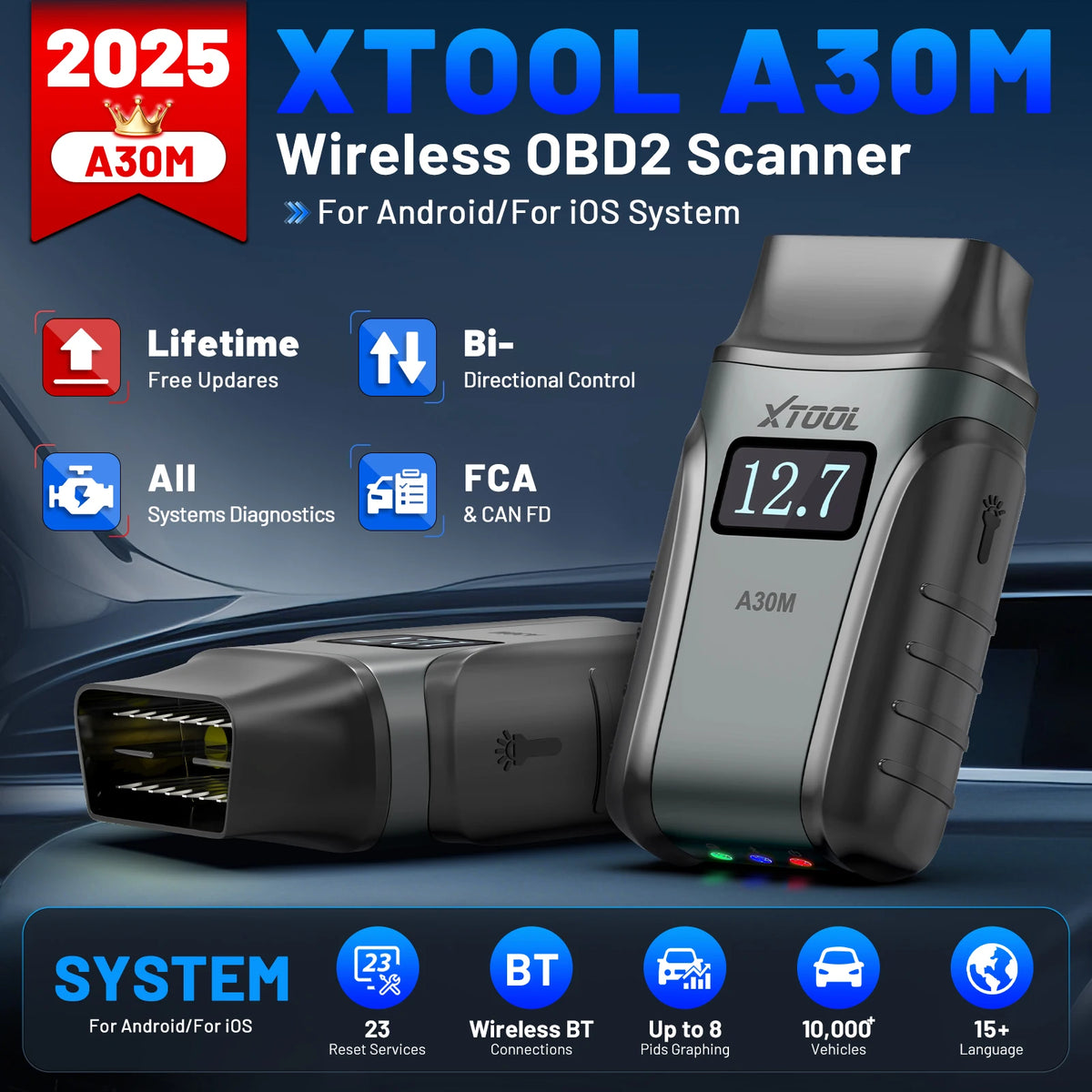 XTOOL Anyscan A30M OBD2 Scanner For Complete Car Diagnostics