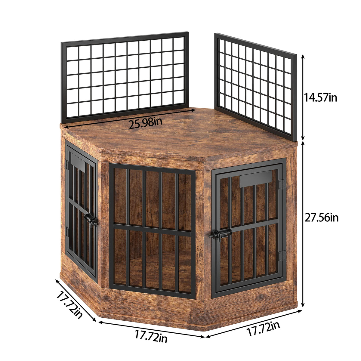 Modern Corner Dog Crate Furniture Decorative Pet TV Stand
