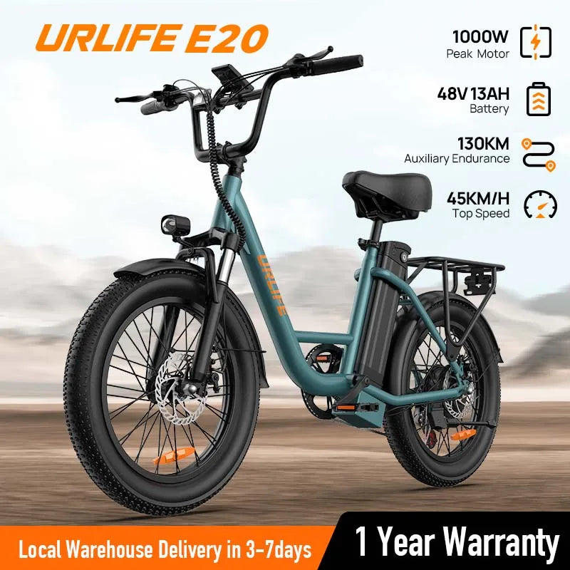 Urlife E20 750W Electric Bike With Dual Disc Brakes
