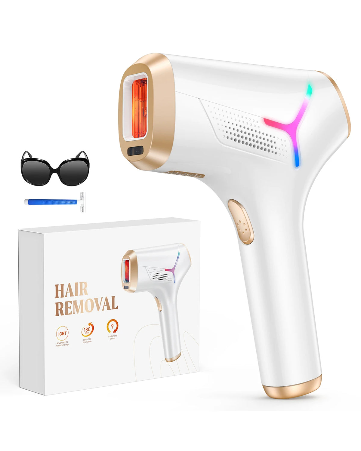 Totmizby IPL Hair Removal Device for Face Body and Bikini Areas
