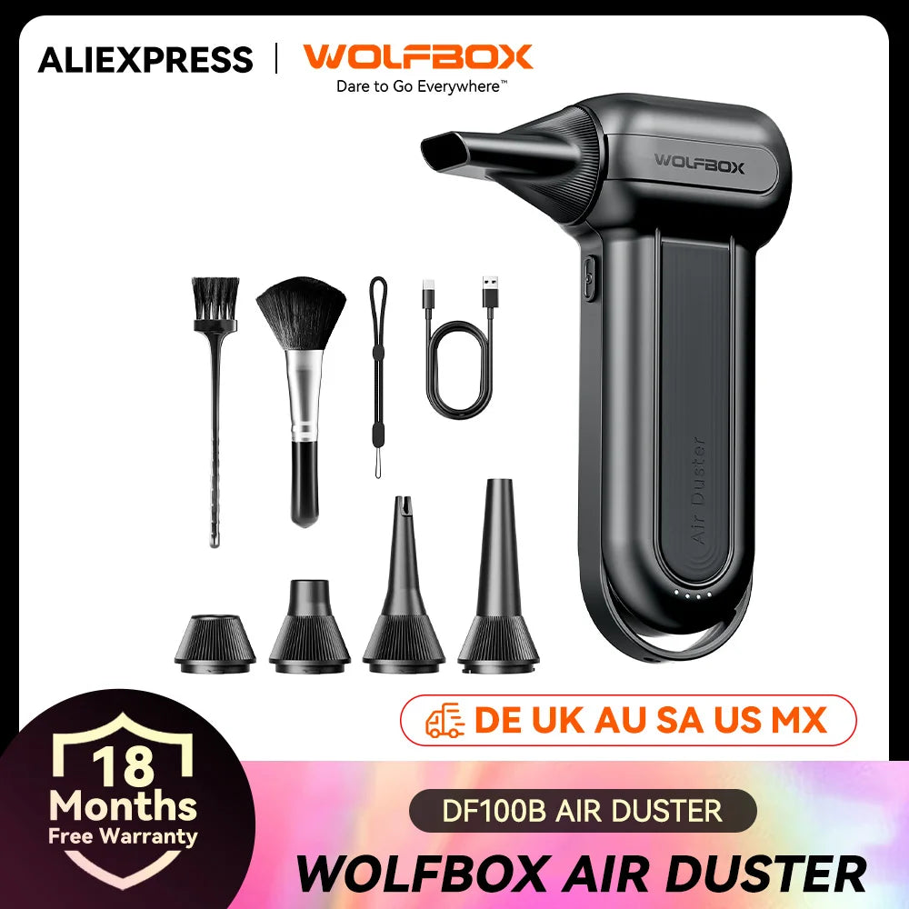 WOLFBOX Cordless Air Blower And Duster For Home And Car