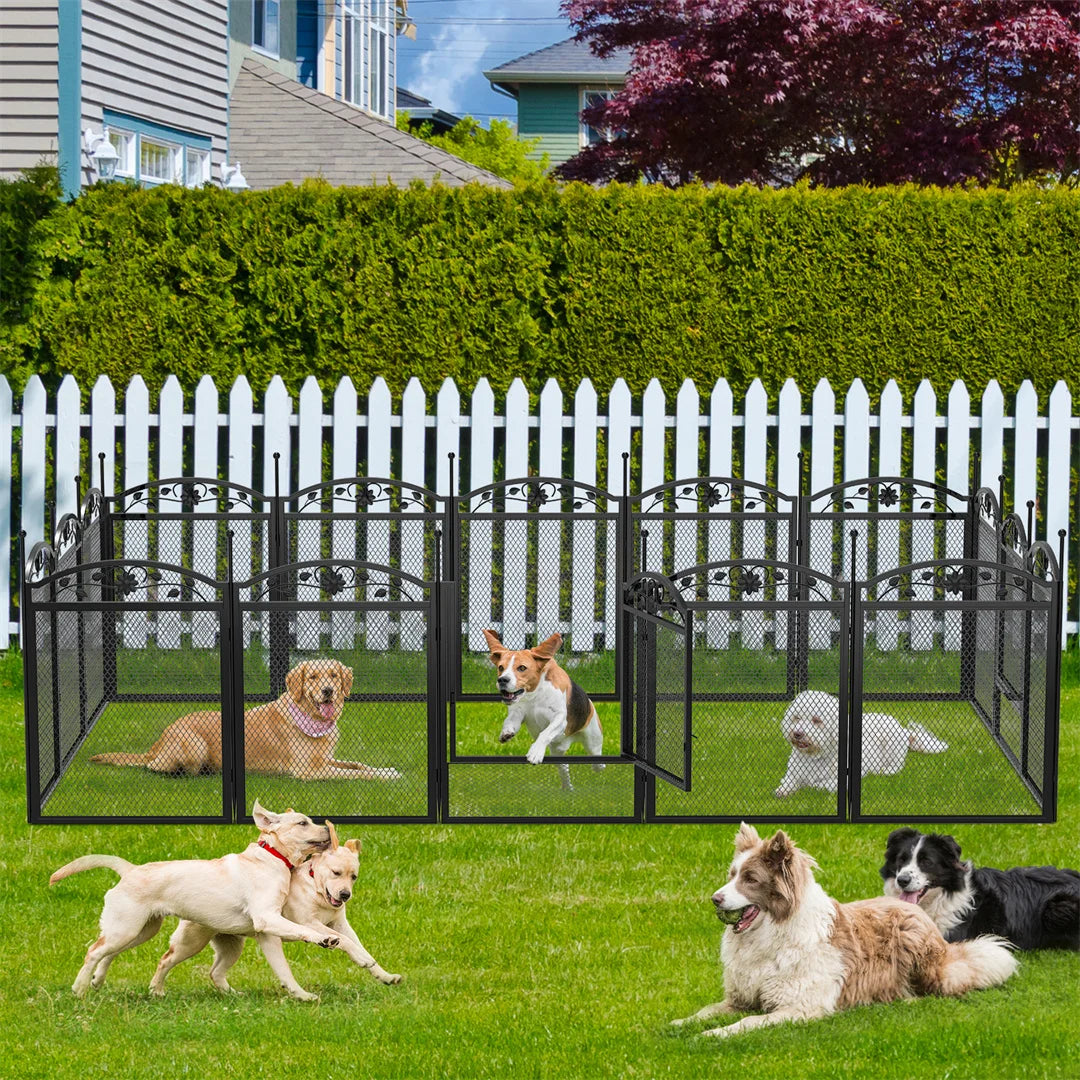 Bingopaw Heavy Duty Metal Dog Playpen Sturdy Durable Pet Enclosure