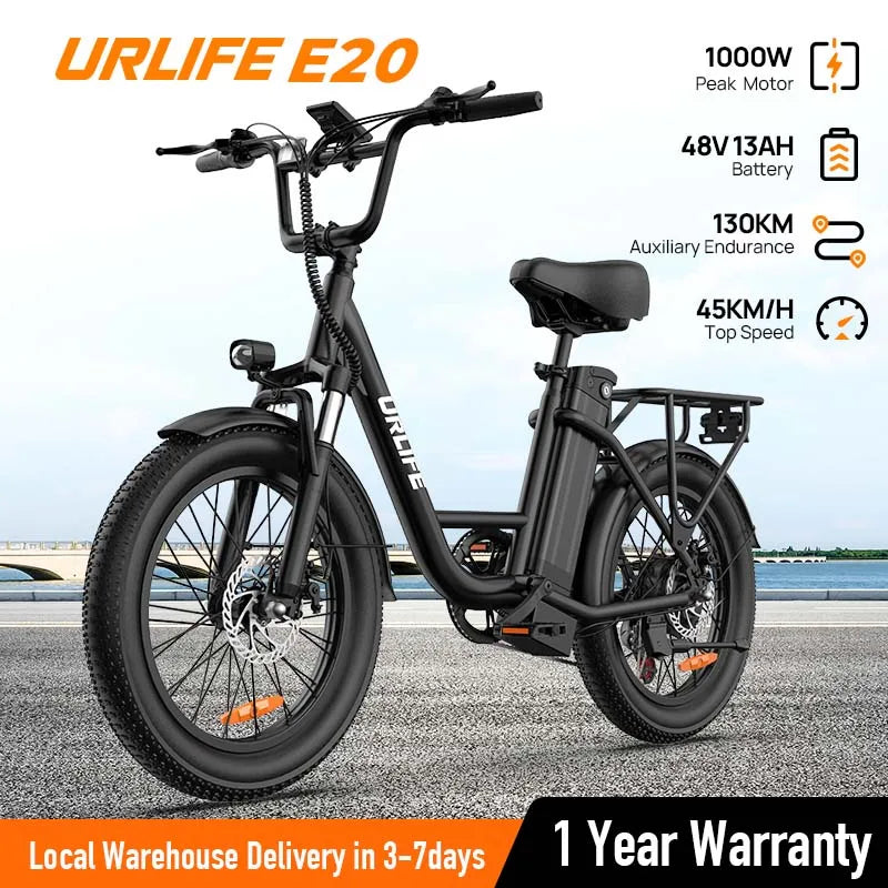 Urlife E20 750W Electric Bike With Dual Disc Brakes