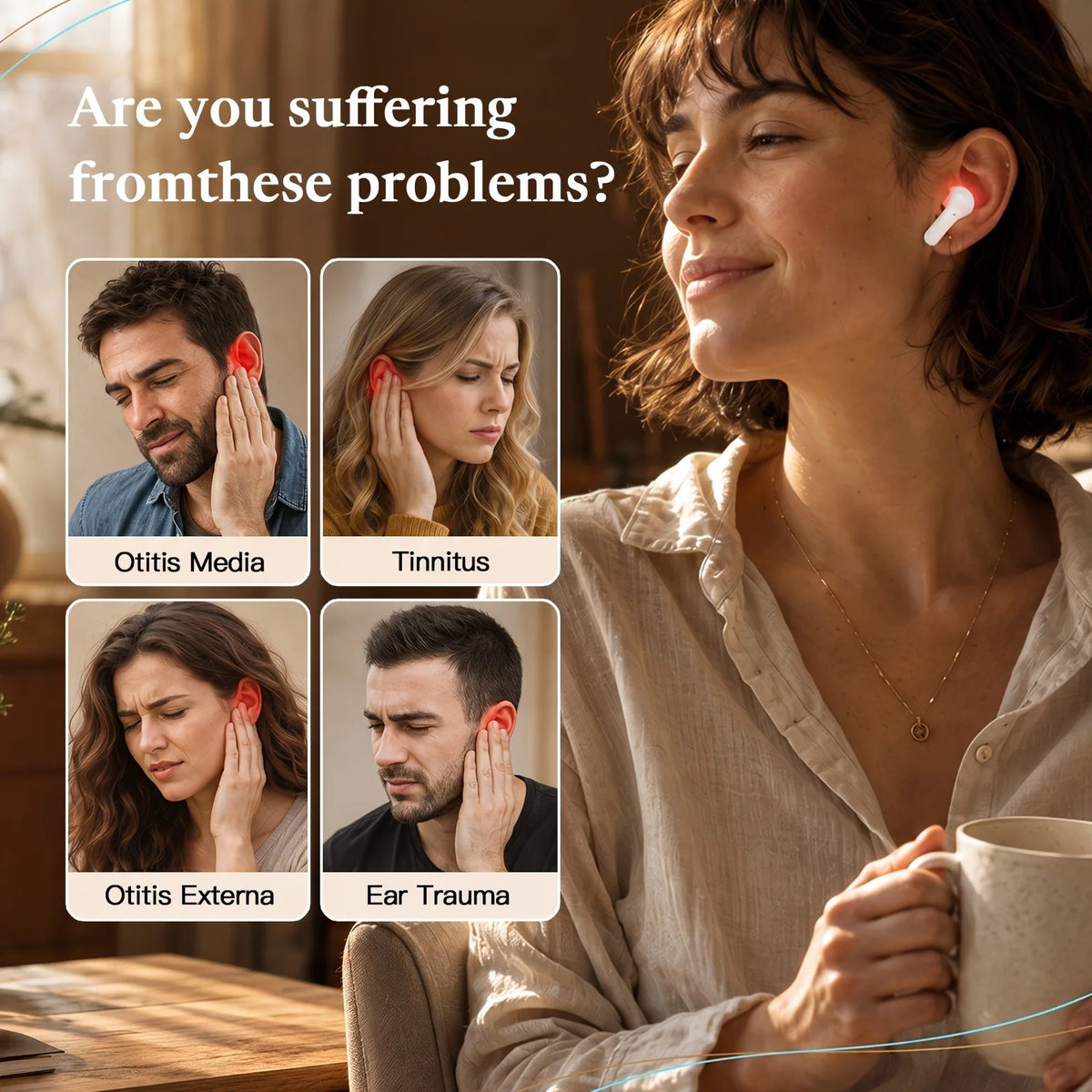 KTS Cordless Red Light Ear Care And Therapy Device