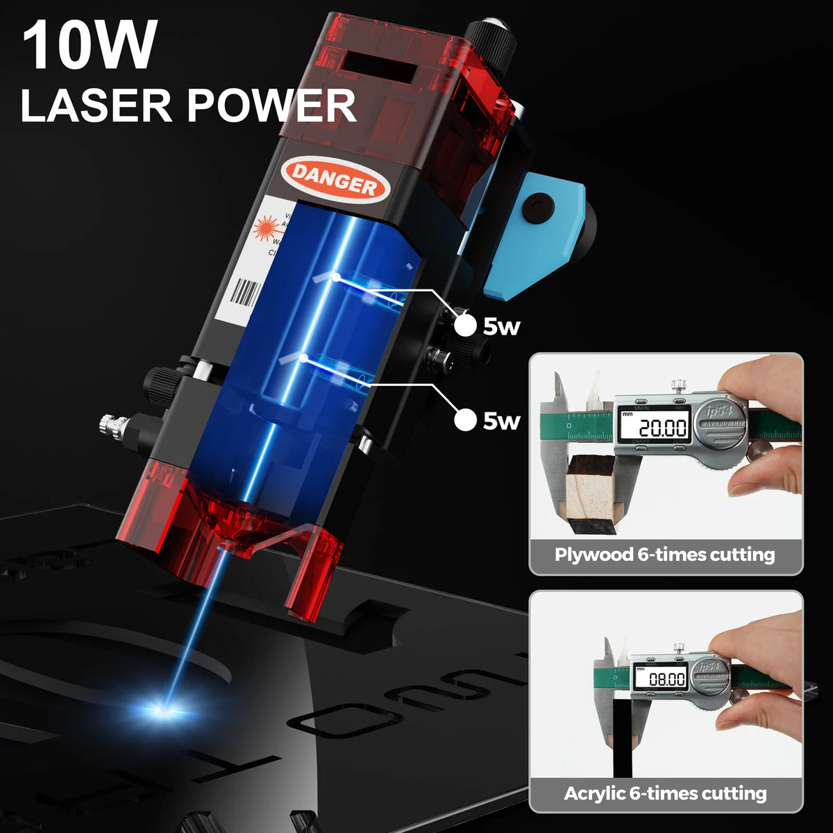 TwoTrees TTS-10 Pro Laser Engraver for DIY Logo Cutting