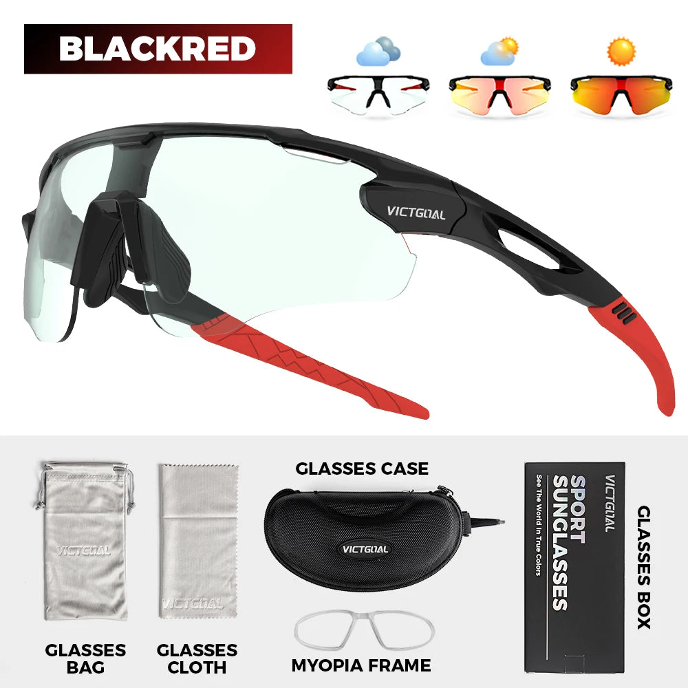 Victgoal Photochromic Cycling Sunglasses With UV400 Protection for Sports