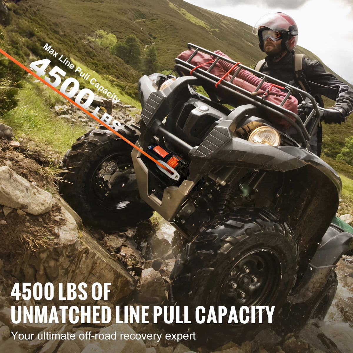 SucceBuy ATV UTV Electric Winch With Wired And Wireless Remote Control