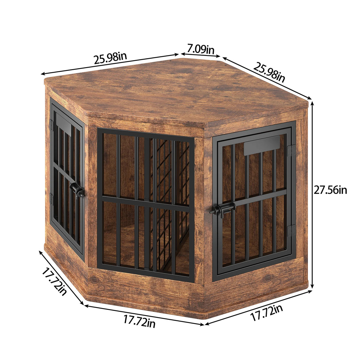 Modern Corner Dog Crate Furniture Decorative Pet TV Stand