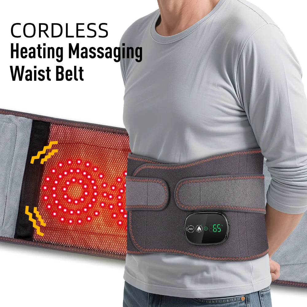 Agdoad Heated Vibration Waist And Back Massager Support Belt