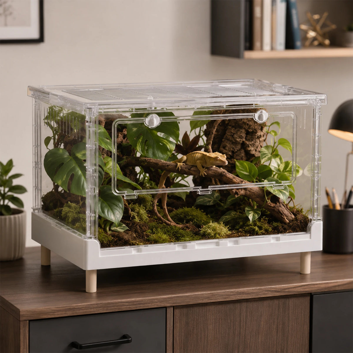 Foldable Acrylic Reptile Terrarium With Clear Ventilation For Pets
