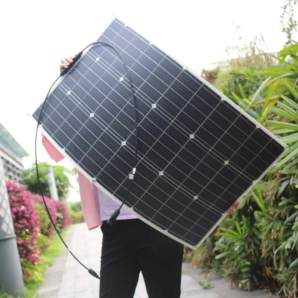 ASUNERGE Flexible Solar Panel for Campervan Battery Charging