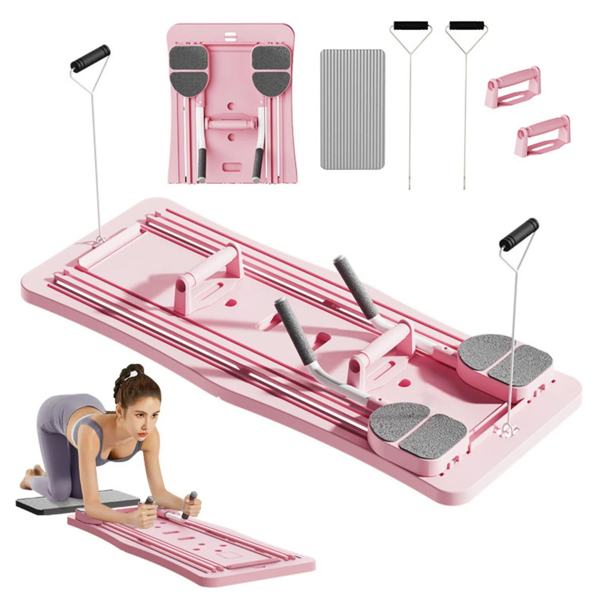Foldable Home Workout Board With Core Trainer And Resistance Bands