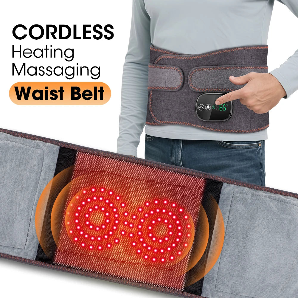 Agdoad Heated Vibration Waist And Back Massager Support Belt