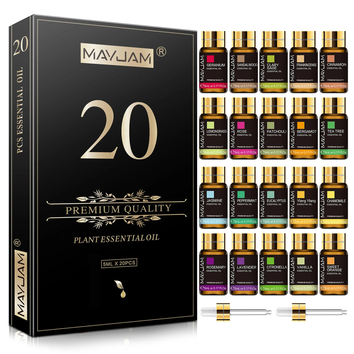 Mayjam Natural Pure Essential Oils Aromatherapy Collection Kit