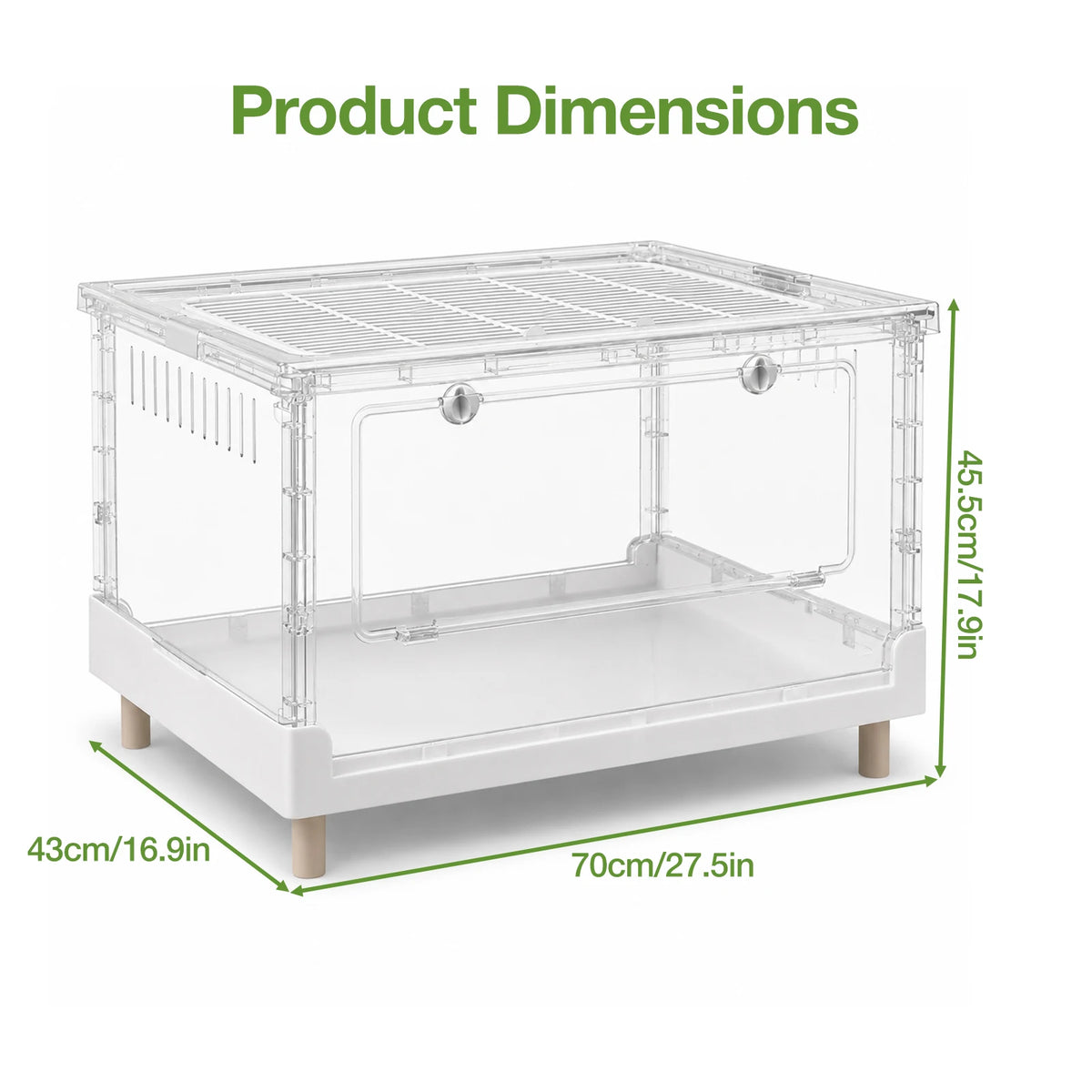 Foldable Acrylic Reptile Terrarium With Clear Ventilation For Pets