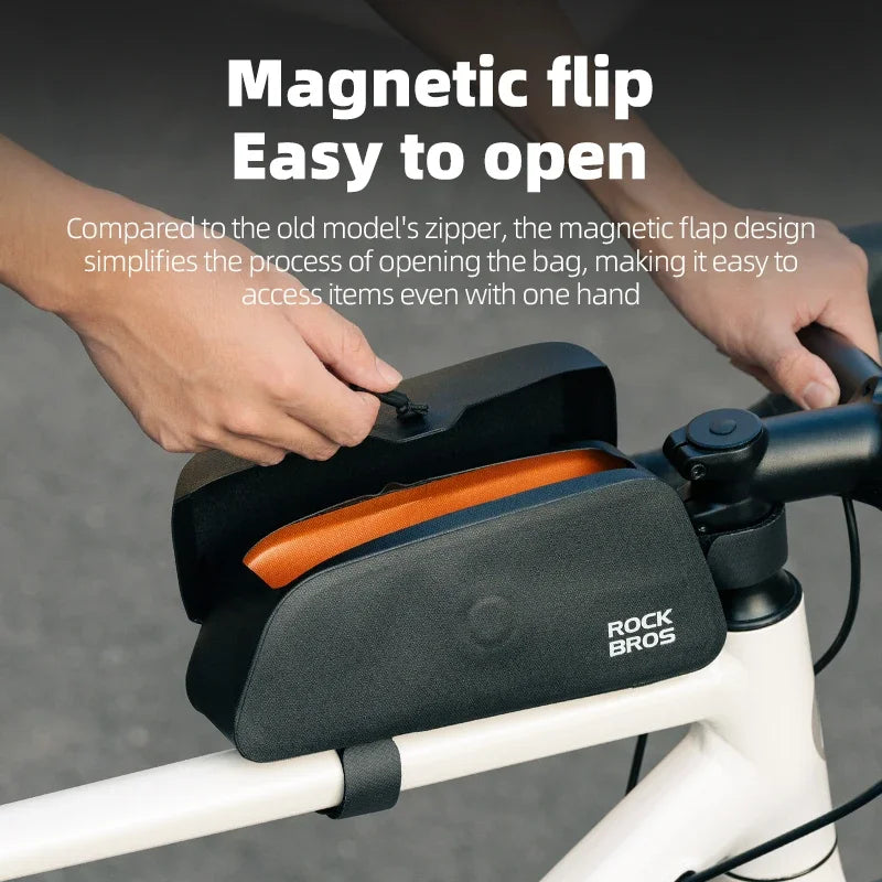 RockBros Magnetic Waterproof Top Tube Bag For Mountain Bikes