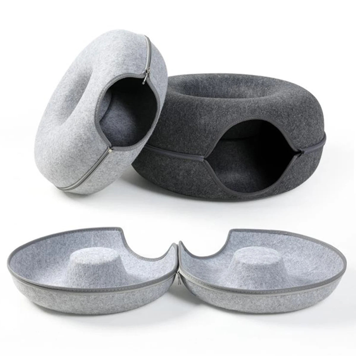 Interactive Wool Cat Tunnel Nest Bed For Sleeping Kittens