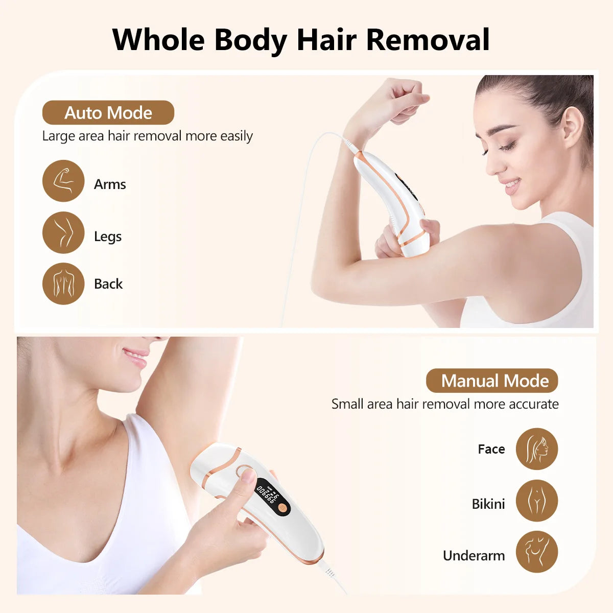 Totmizby IPL Laser Hair Removal Epilator for Men and Women