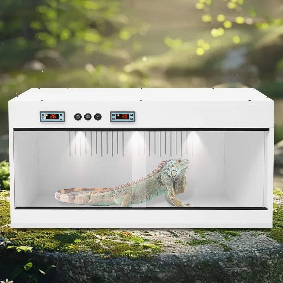 PVC Front Opening Reptile Terrarium With Dual Temperature Controller