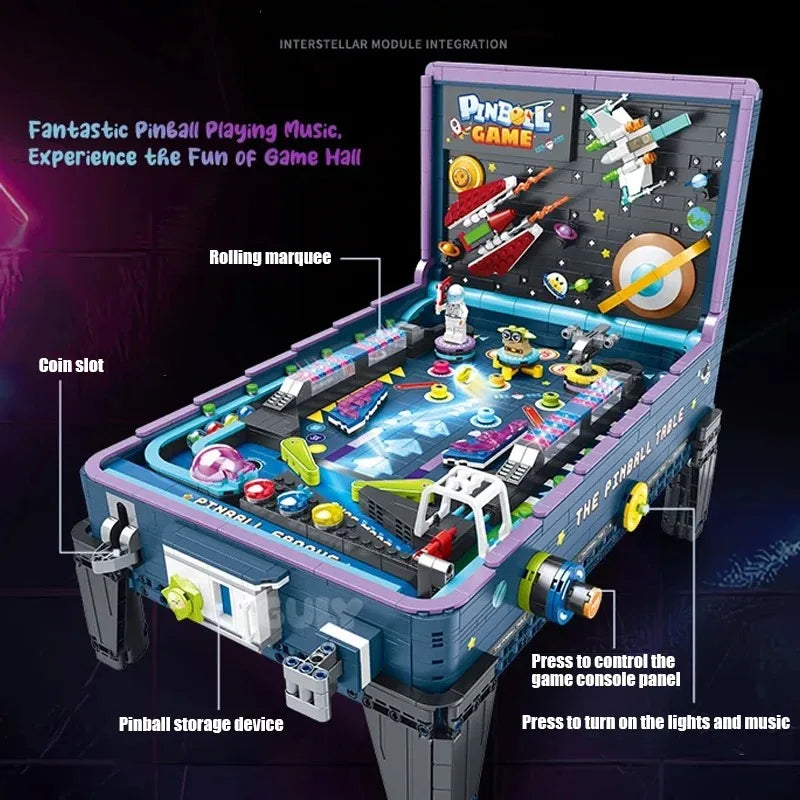 Creative Pinball Table Construction Toy Educational Brick Building Set