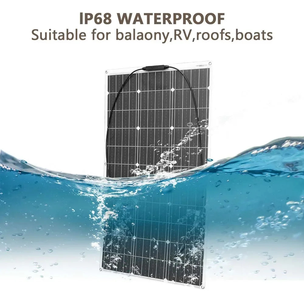ASUNERGE Flexible Solar Panel for Campervan Battery Charging