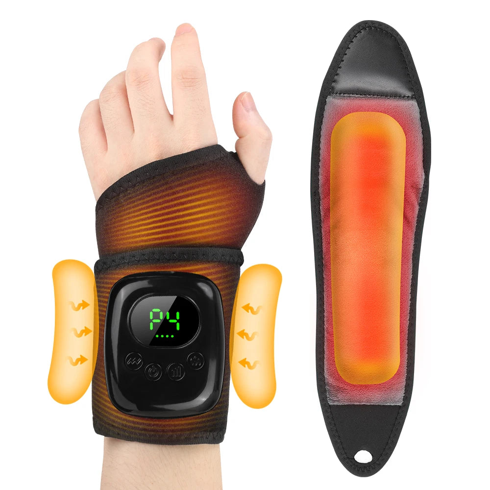 Hailicare Cordless Air Compression Wrist Massager With Heat Therapy