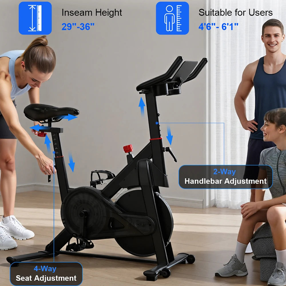 Lacuffy 32 Level Magnetic Resistance Indoor Cycling Exercise Bike