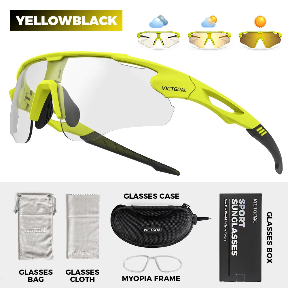 Victgoal Photochromic Cycling Sunglasses With UV400 Protection for Sports