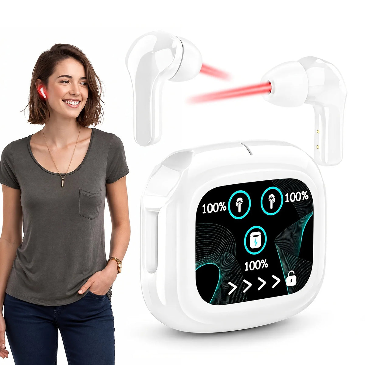 KTS Cordless Red Light Ear Care And Therapy Device