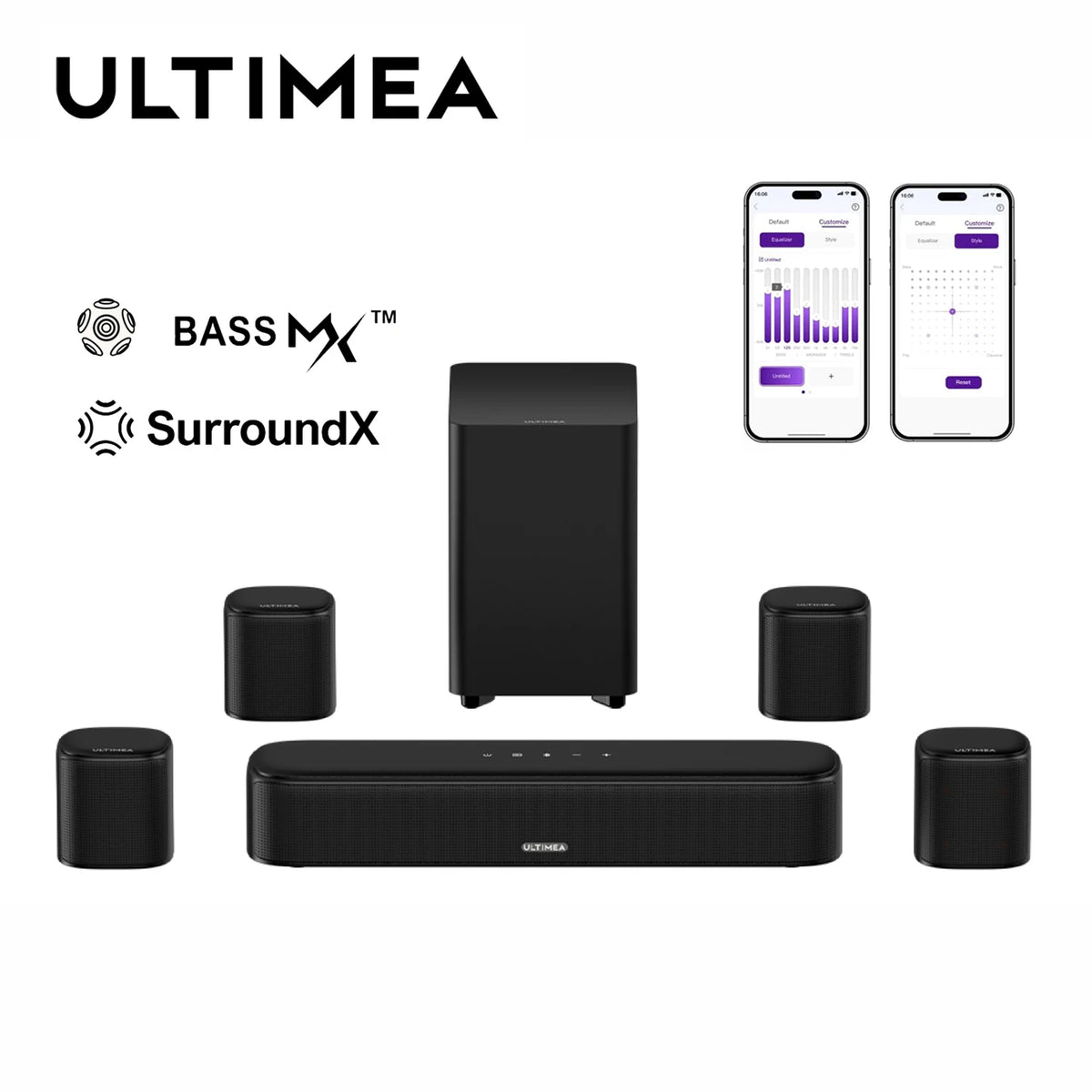 ULTIMEA 7.1 Channel Virtual Surround Soundbar Home Theater System