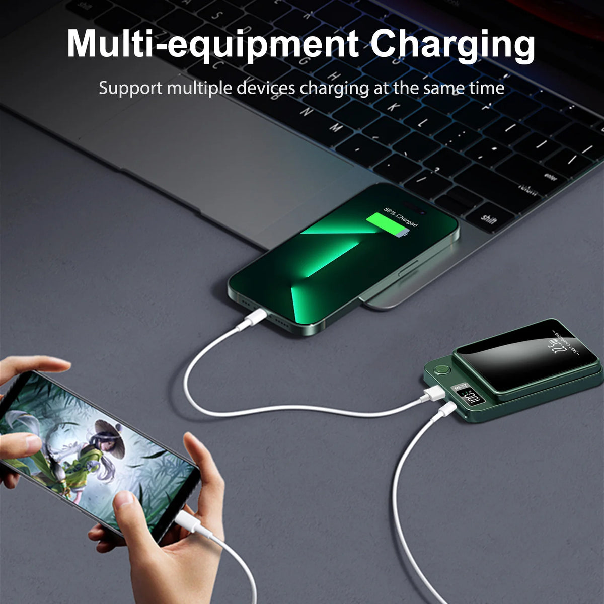 Wireless Magnetic Power Bank With Fast Charging And LED Display