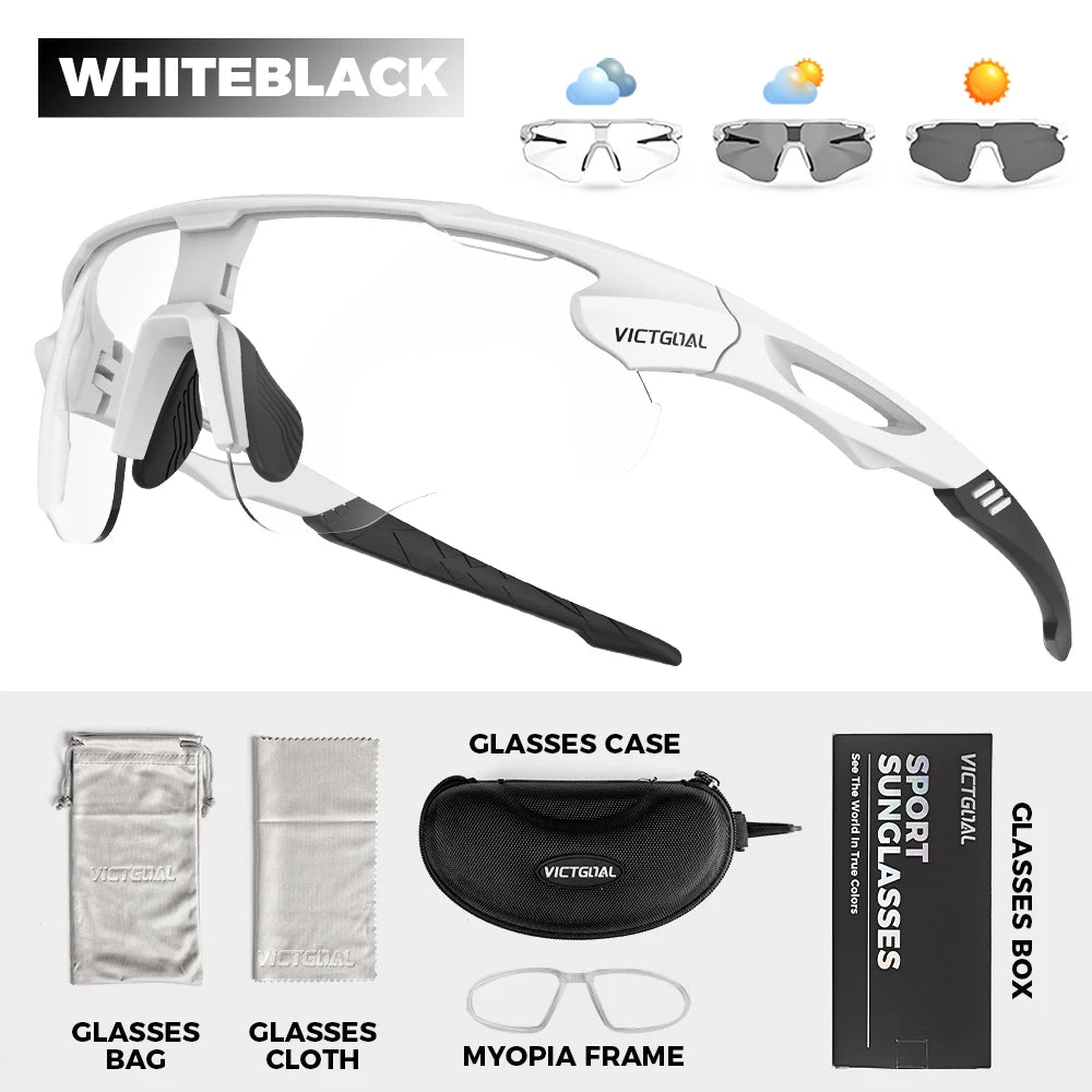 Victgoal Photochromic Cycling Sunglasses With UV400 Protection for Sports
