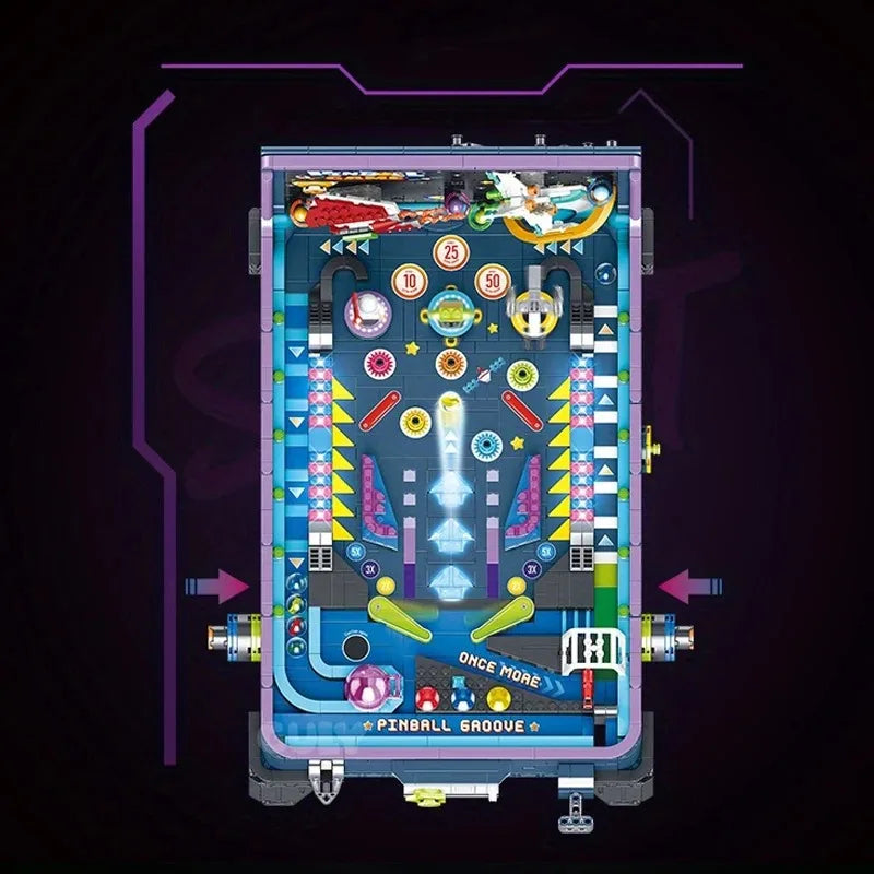 Creative Pinball Table Construction Toy Educational Brick Building Set