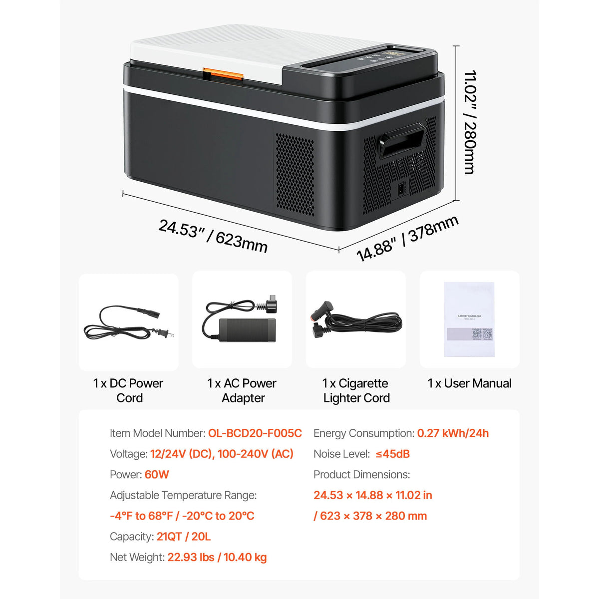 SucceBuy Portable Compressor Car Refrigerator for Home and Travel