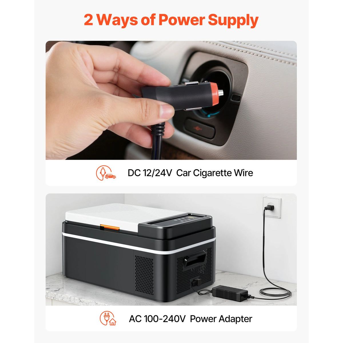 SucceBuy Portable Compressor Car Refrigerator Freezer for Travel and Home