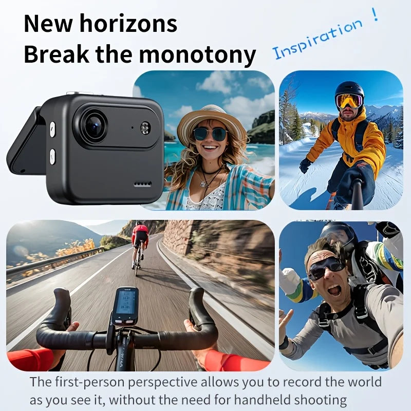 4K Flip Screen Action Camera With Anti Shake Stability