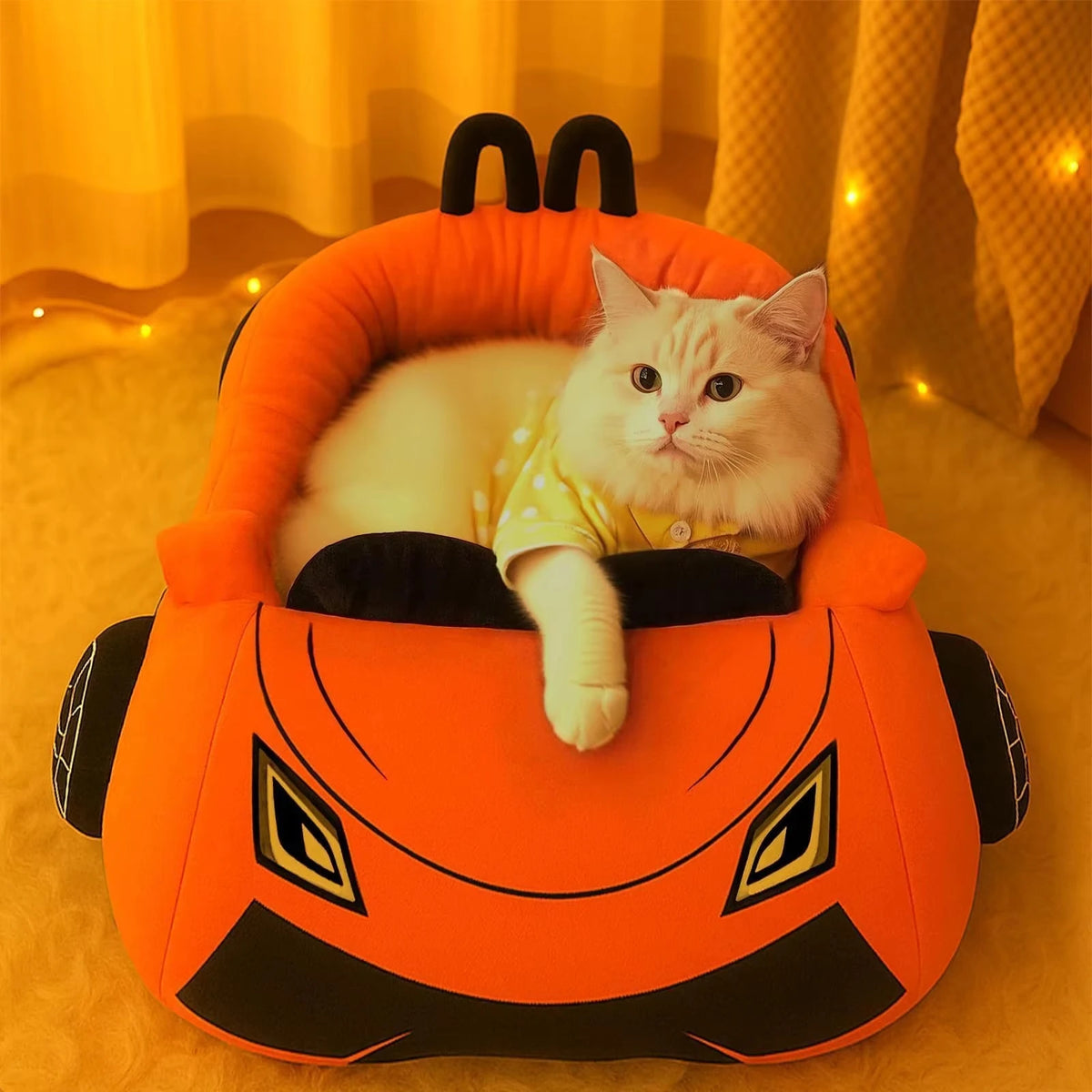 CWV Coral Fleece Supercar Pet Bed For Cats And Dogs